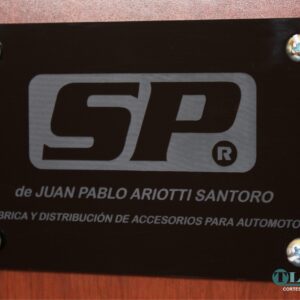Placa de pared acrilica negra de 2mm