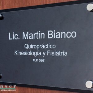 Placa de pared Acrílica con fondo de negro