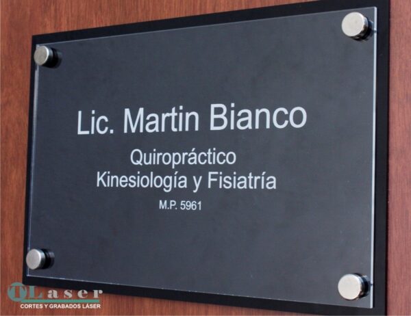 Placa de pared Acrílica con fondo de negro