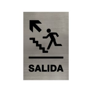 Señalética en bicapa símil metal